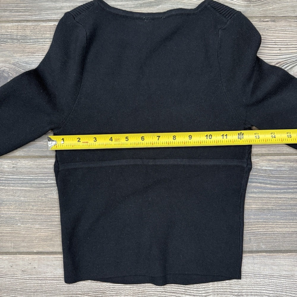 Free People Teagan Swit Top Women Size XS Short Sleeve Deep V Crop Black NEW - Picture 9 of 12